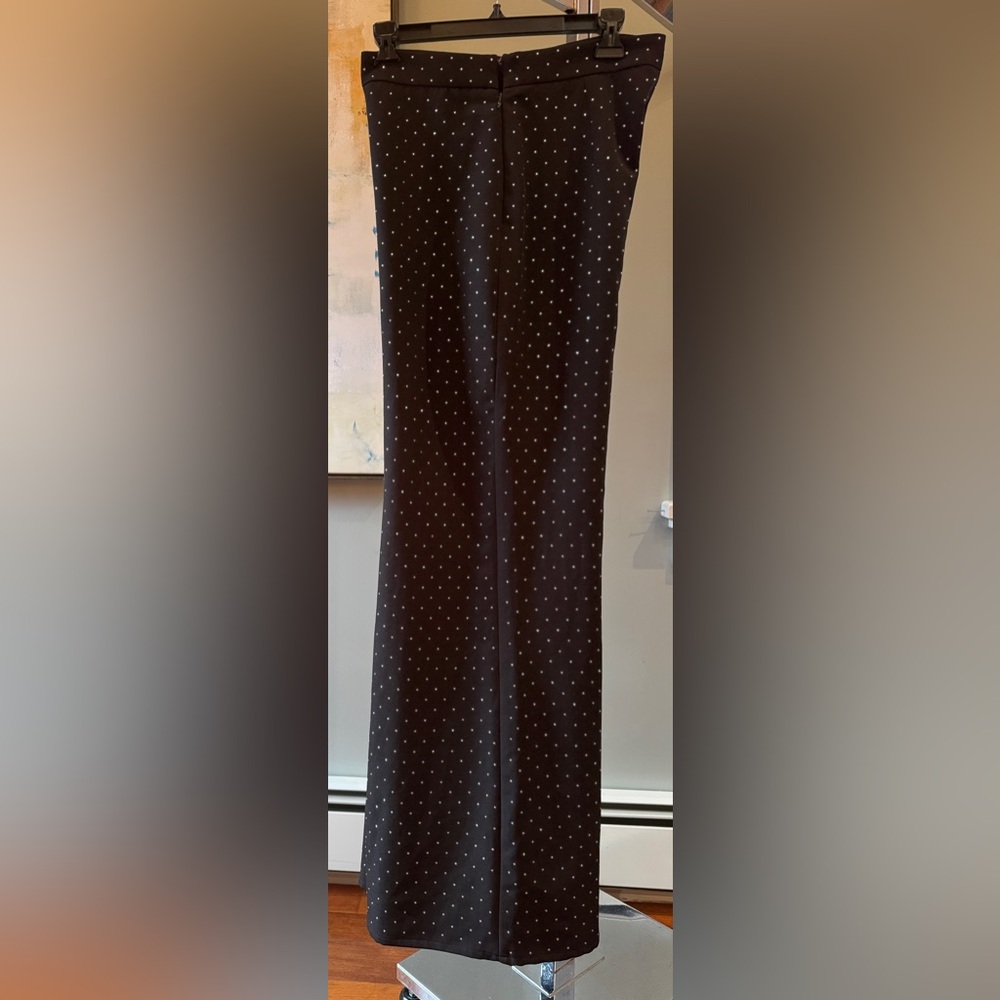 women’s  Rhinestone black wide-leg Pant Size MED